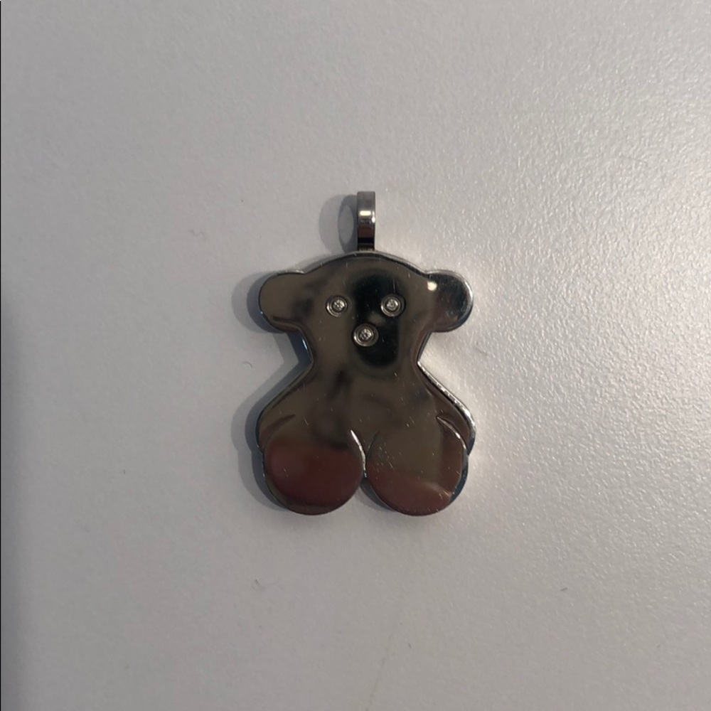 Tous Stainless Steel + Diamonds Pendant